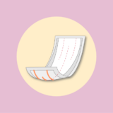 普通の下着用の尿とりパッドのイラスト