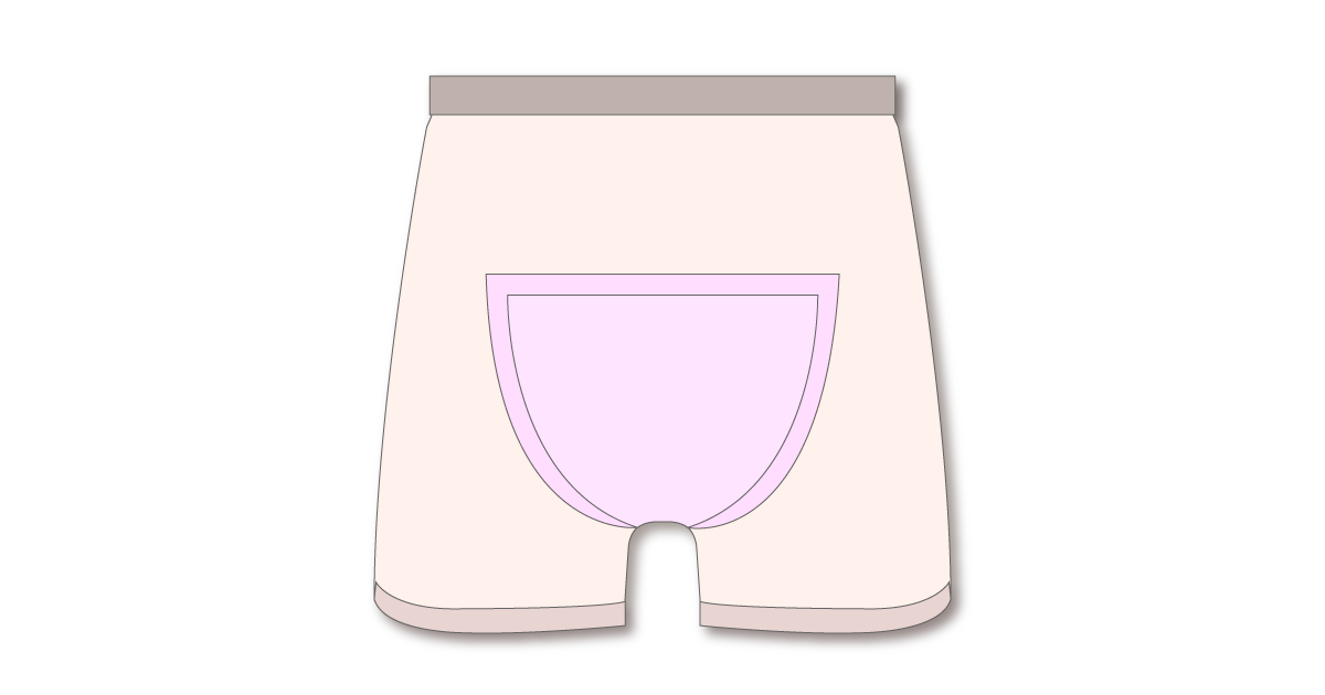 ホルダーパンツに大型の尿失禁パッドを装着したイラスト