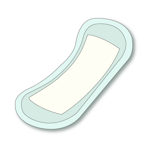 女性用軽失禁パッドの形状