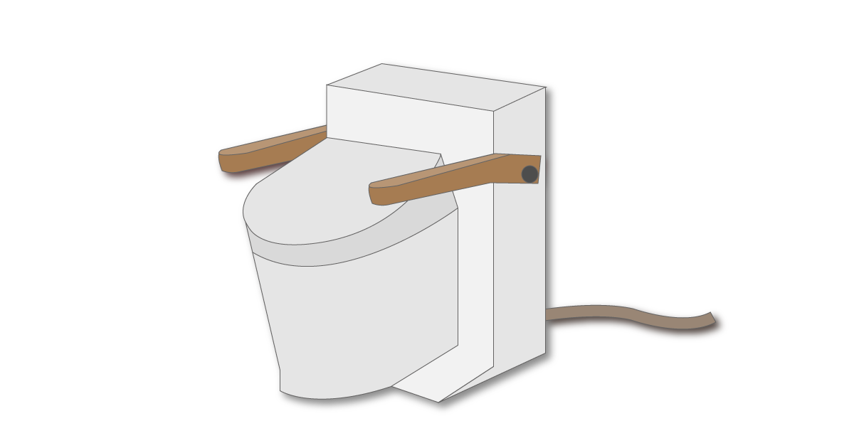 ベッドサイド水洗トイレの外観