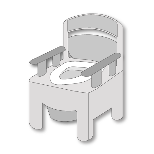 樹脂製ポータブルトイレの外観