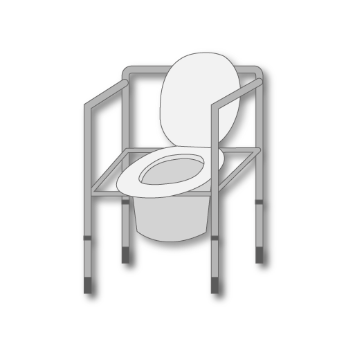 スチール製ポータブルトイレの外観