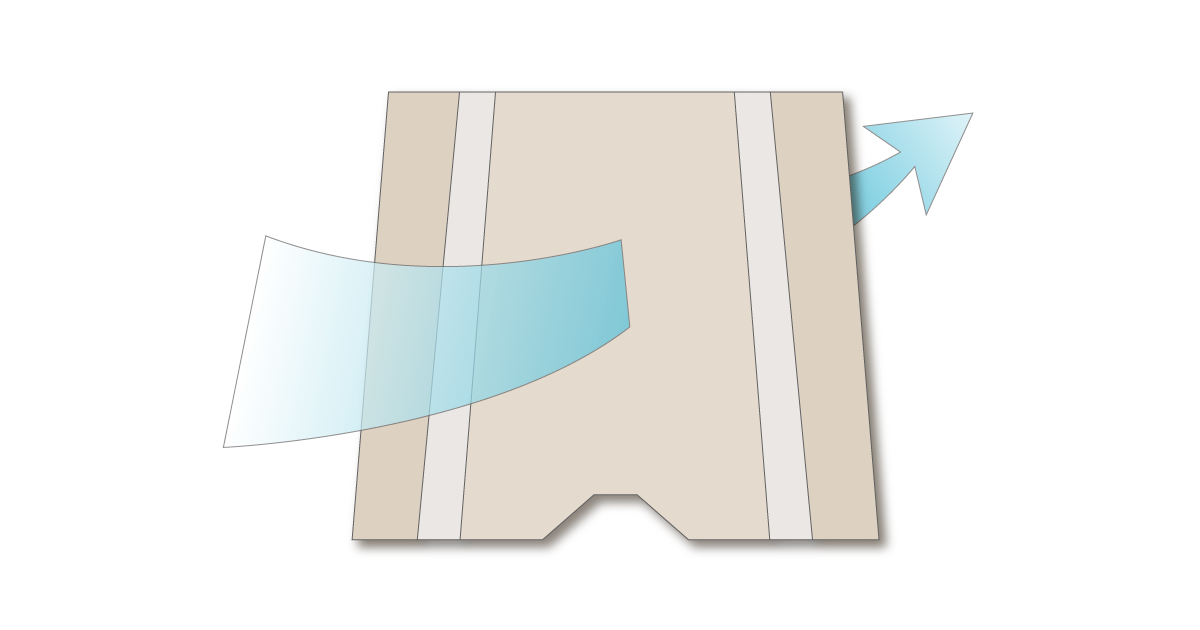 Diagram showing the breathability of openable pad-holding pants