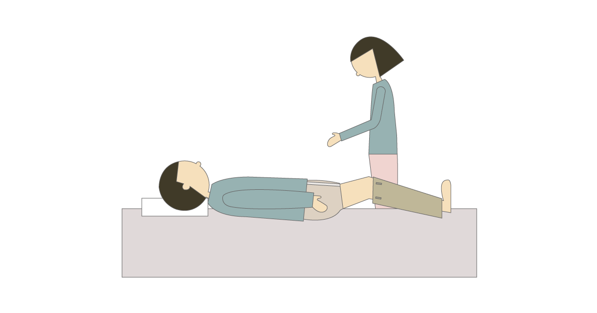 Assisting with a change of openable pad-holding pants in bed without removing trousers