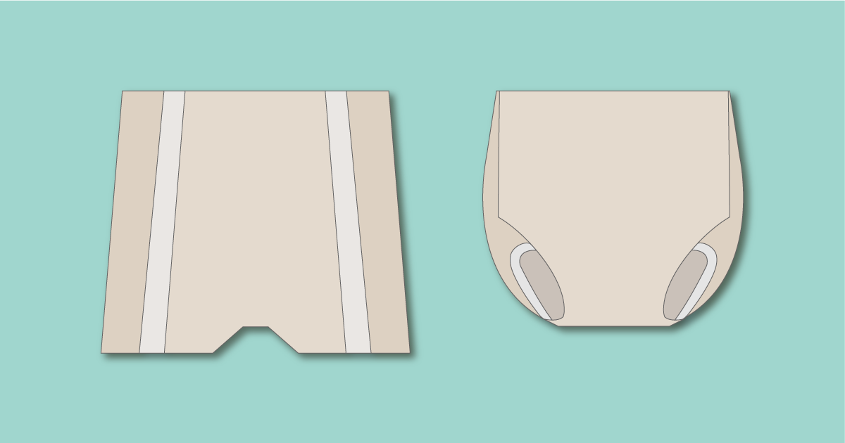 Long-leg and brief-style openable pad-holding pants