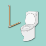 トイレの住宅改修例：手すり付き洋式トイレのイラスト