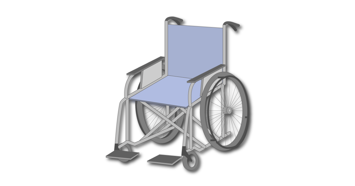 自走用車いすのイラスト