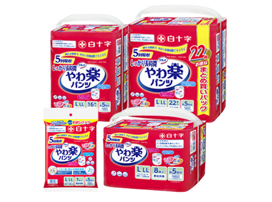 白十字 サルバ やわ楽パンツ しっかり長時間 L-LLのパッケージ