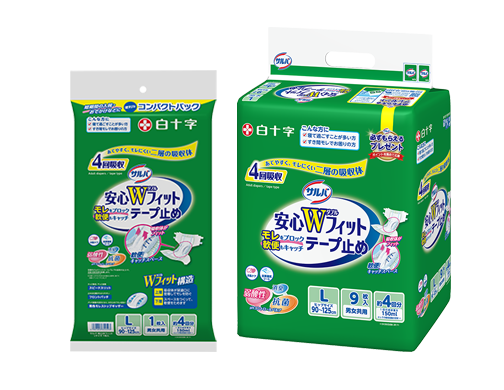 白十字 サルバ 安心Wフィット Lサイズのパッケージ